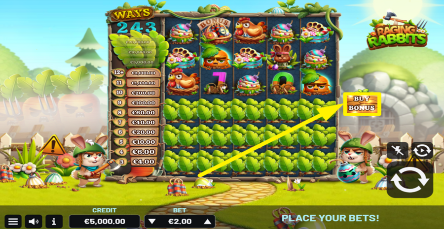 Raging Rabbits Buy Bonus
