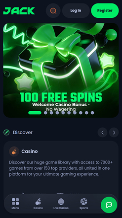Jack Casino Homepage