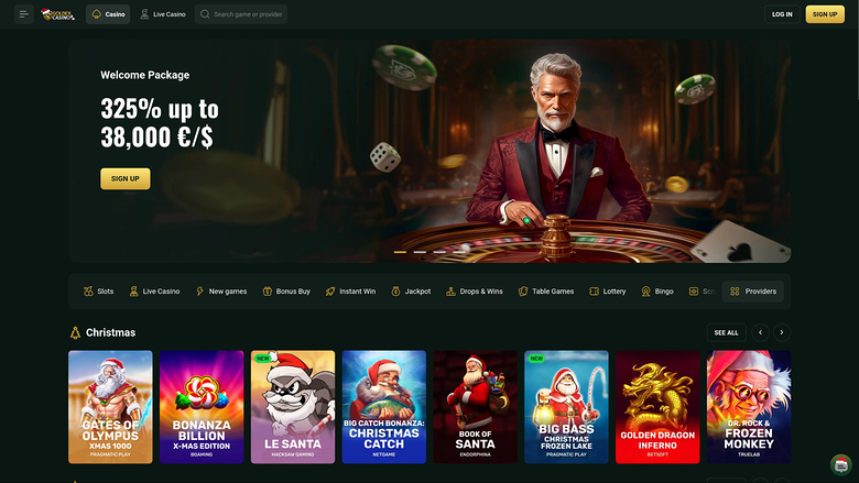 Goldex Casino Desktop Homepage