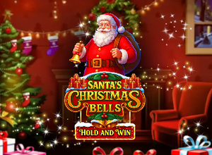 Santa Christmas Bells Hold and Win logo