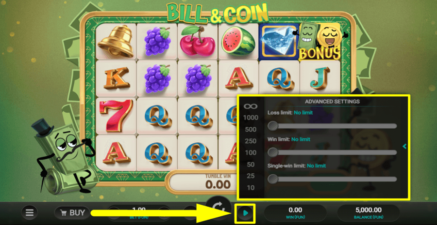 Bill And Coin Autoplay Feature