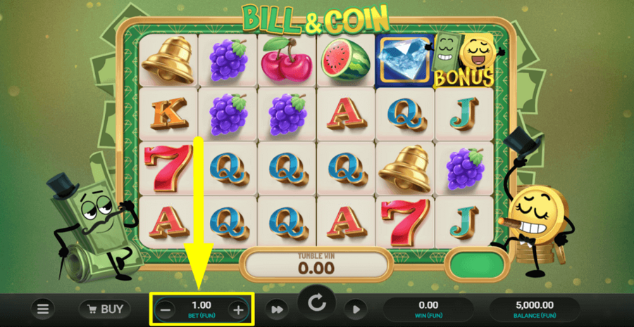 Bill And Coin Bet Value