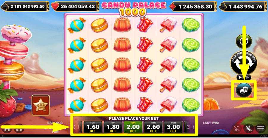 Candy Palace 1000 Bet Value