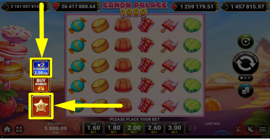 Candy Palace 1000 Chance Feature