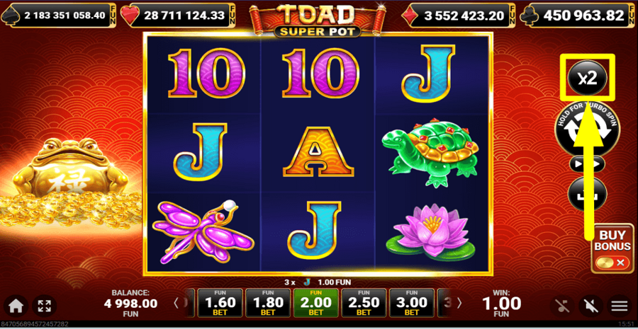Toad Super Pot Gamble Feature