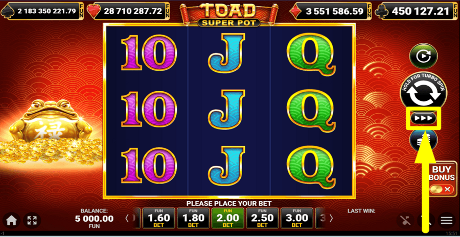 Toad Super Pot Turbo Feature