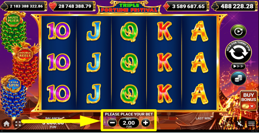 Triple Fortune Festival Bet Value