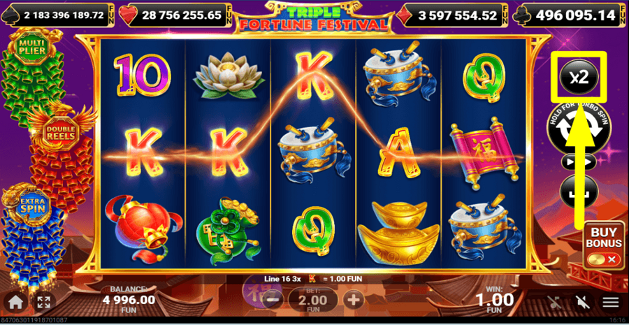 Triple Fortune Festival Gamble Feature