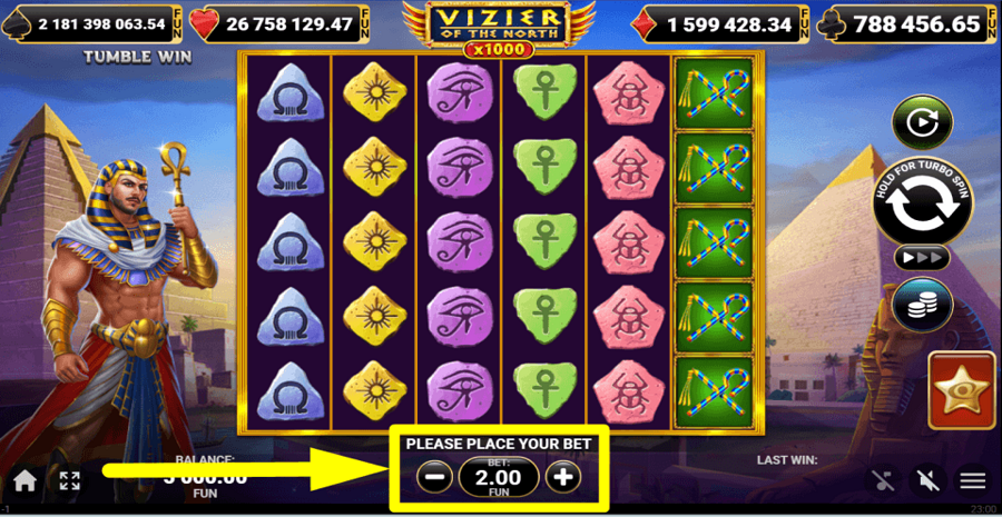 Vizier Of The North 1000 Bet Value